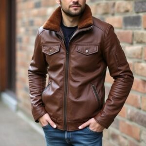 Vintage Brown Moto Jacket